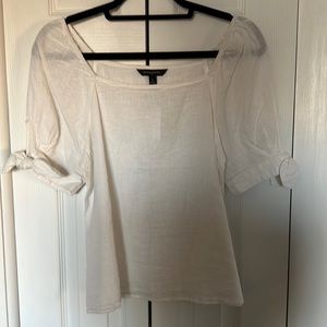 Banana Republic white short sleeve top